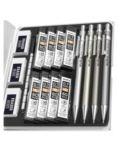 Lápiz Mecánico Nicpro MB1000 0.7mm con Estuche y Repuestos