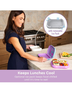 Fiambrera Bentgo Kids Chill 4 Compartimentos - Orquídea Viva 2