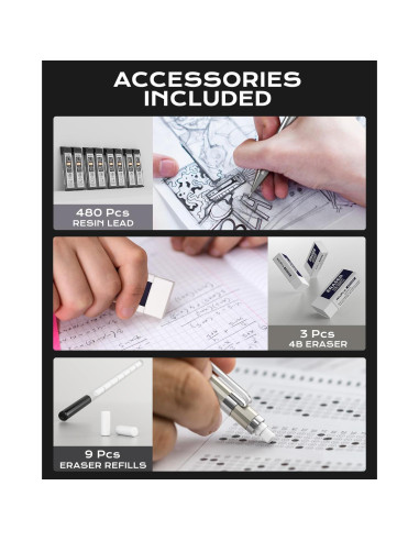 Lápiz Mecánico Nicpro MB1000 0.7mm con Estuche y Repuestos