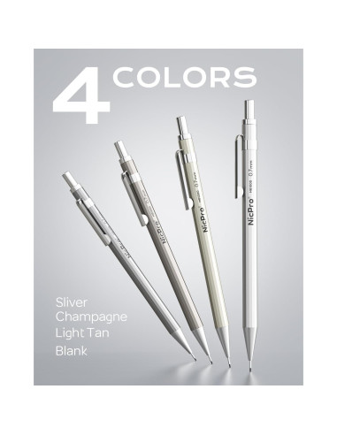 Lápiz Mecánico Nicpro MB1000 0.7mm con Estuche y Repuestos