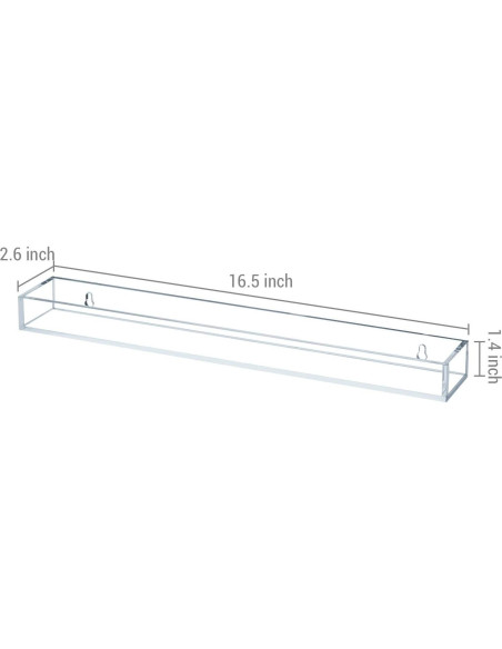 Estanterías de Acrílico Transparente MyGift 42 cm Juego de 5