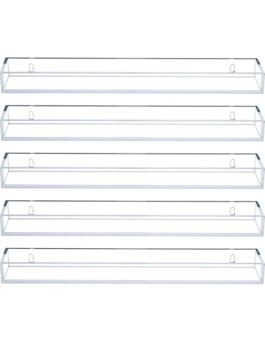 Estanterías de Acrílico Transparente MyGift 42 cm Juego de 5