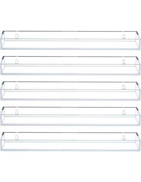 Estanterías de Acrílico Transparente MyGift 42 cm Juego de 5