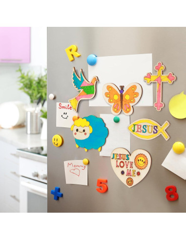 Kit de Manualidades Religiosas Blueweenly 48 Piezas Madera