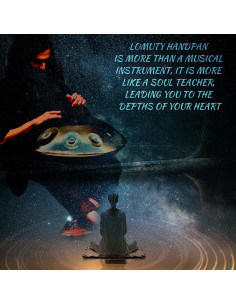 Tambor Handpan LOMUTY 55.88 cm D Menor 9 Notas Oro 2