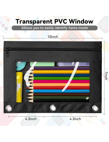 Estuche V-Opitos Rosa 2p para Carpeta 3 Anillas con Cremallera