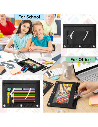 Estuche V-Opitos Rosa 2p para Carpeta 3 Anillas con Cremallera