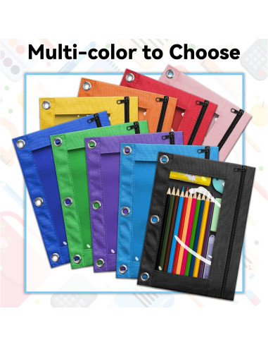 Estuche V-Opitos Rosa 2p para Carpeta 3 Anillas con Cremallera