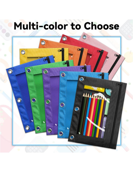 Estuche V-Opitos Rosa 2p para Carpeta 3 Anillas con Cremallera