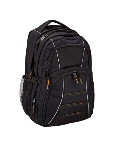 Mochila Amazon Basics para Laptop 17" Negra - Escuela y Trabajo