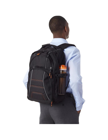 Mochila Amazon Basics para Laptop 17" Negra - Escuela y Trabajo