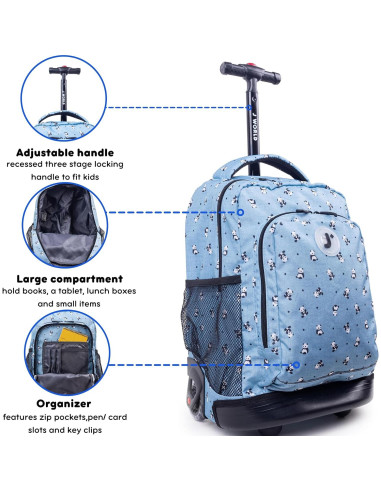 Mochila Rodante J World New York Panda Talla Única 17L