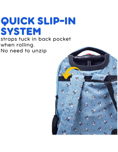 Mochila Rodante J World New York Panda Talla Única 17L