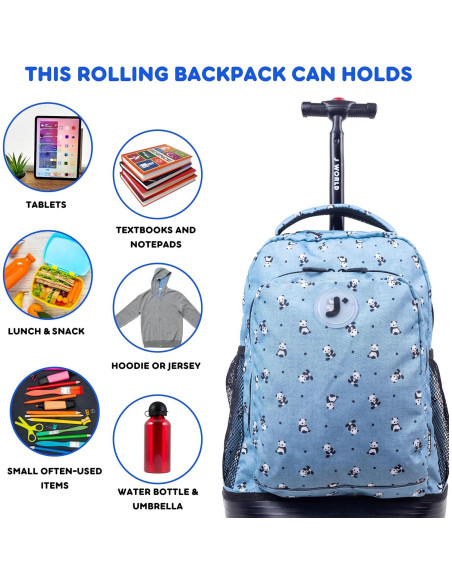 Mochila Rodante J World New York Panda Talla Única 17L
