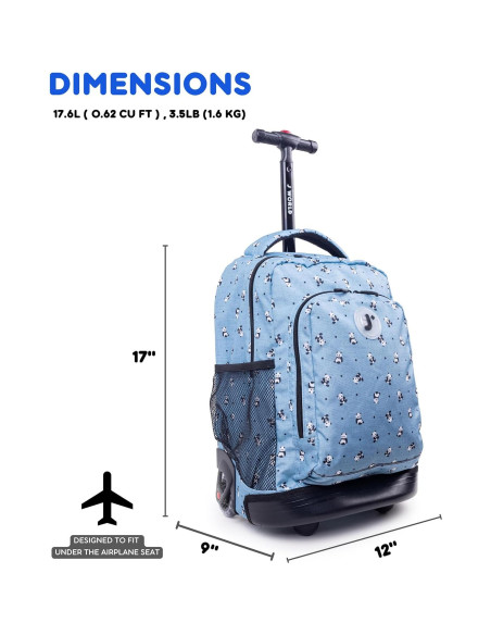 Mochila Rodante J World New York Panda Talla Única 17L