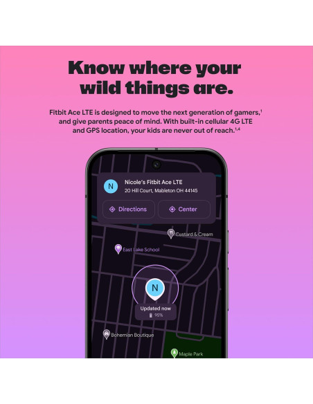 Fitbit Ace LTE - Reloj inteligente para niños con GPS