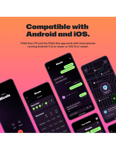 Fitbit Ace LTE - Reloj inteligente para niños con GPS
