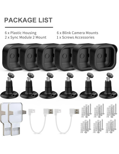 Soporte para Cámara Blink Outdoor 4 y 3 - 6 Paquete Negro