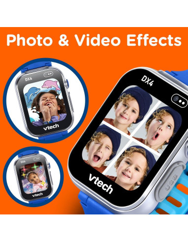 Reloj Inteligente VTech KidiZoom DX4, Azul Resistente al Agua