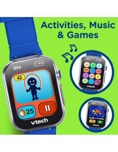 Reloj Inteligente VTech KidiZoom DX4, Azul Resistente al Agua