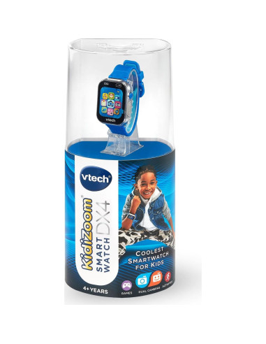 Reloj Inteligente VTech KidiZoom DX4, Azul Resistente al Agua