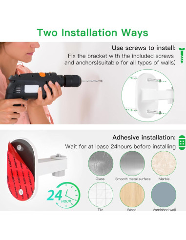 Soporte de Pared Adhesivo ALERTCAM para Blink Mini - 2 Paquetes