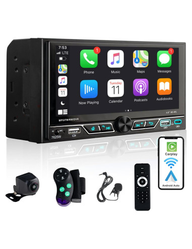 Estéreo de coche Alondy Doble Din 6.8" Bluetooth CarPlay