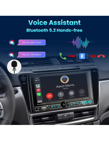 Estéreo de coche Alondy Doble Din 6.8" Bluetooth CarPlay