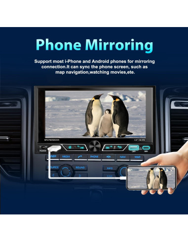 Estéreo de coche Alondy Doble Din 6.8" Bluetooth CarPlay