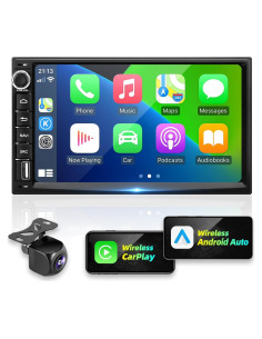 Estéreo de Coche Crownyu Doble Din 7" GPS Bluetooth WiFi