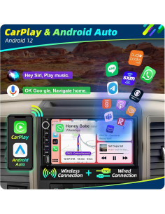 Estéreo de Coche Crownyu Doble Din 7" GPS Bluetooth WiFi 2