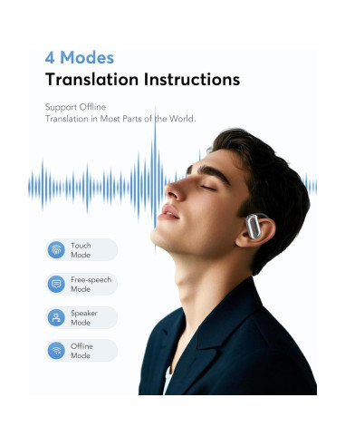 Auriculares KOSERNT Q16S AI Traducción en Tiempo Real 144 Idiomas