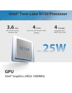 Beelink Mini S13 PC Mini, Intel N150, 16GB RAM, 500GB SSD 2