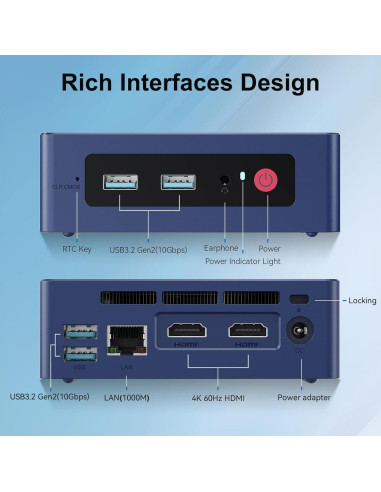 Beelink Mini S13 PC Mini, Intel N150, 16GB RAM, 500GB SSD
