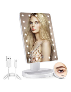 Espejo de Maquillaje COSMIRROR Iluminado 10X Ajustable