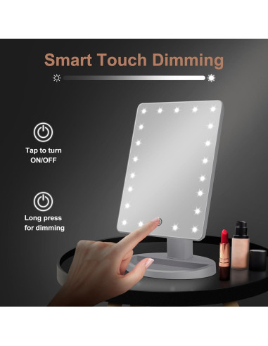 Espejo de Maquillaje COSMIRROR Iluminado 10X Ajustable