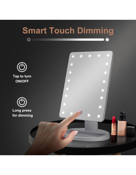 Espejo de Maquillaje COSMIRROR Iluminado 10X Ajustable