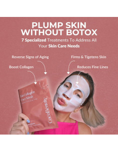 Mascarilla Facial de Colágeno CocoBeauty 16 Pcs Hidratante 2