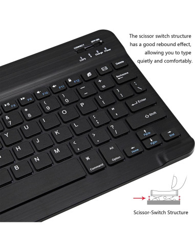 Teclado Bluetooth Xukinroy Mini 10" Inalámbrico Recargable