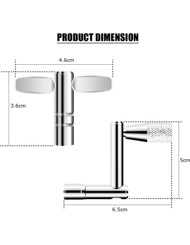 Juego de Llaves de Tambor 3 Piezas Universal con Movimiento Continuo