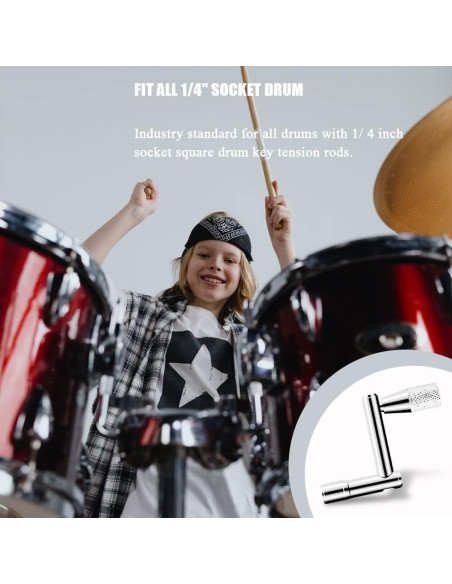 Juego de Llaves de Tambor 3 Piezas Universal con Movimiento Continuo