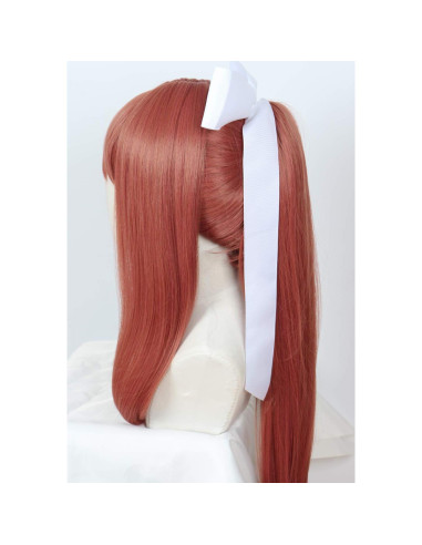 Peluca Larga Linfairy para Niñas con Lazo Blanco