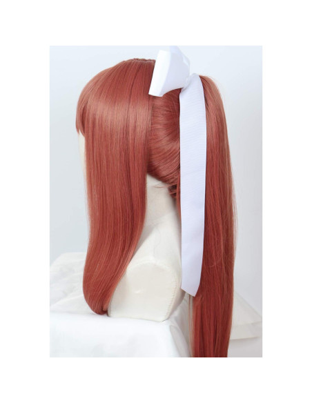 Peluca Larga Linfairy para Niñas con Lazo Blanco