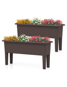 Cama de Jardín Elevada Giantex 80x30x40 cm Autorriego