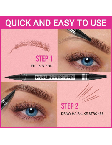 Lápiz de Cejas 2 en 1 iMethod Marrón Claro - Microblading