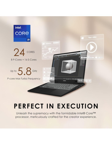 Laptop MSI Creator M16 HX 16" QHD+ Intel i9 RTX 4070 32GB 2TB