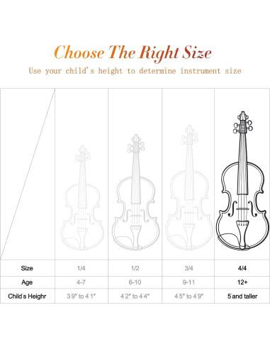 Violín CVN-500 para Principiantes 4/4 con Estuche y Arcos