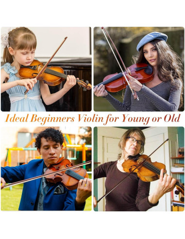 Violín CVN-500 para Principiantes 4/4 con Estuche y Arcos