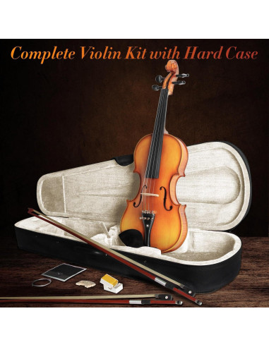 Violín CVN-500 para Principiantes 4/4 con Estuche y Arcos