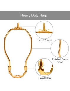 Soporte de Lámpara Dysmio 30,48 cm Acabado Latón Pulido 2 Pzas 2